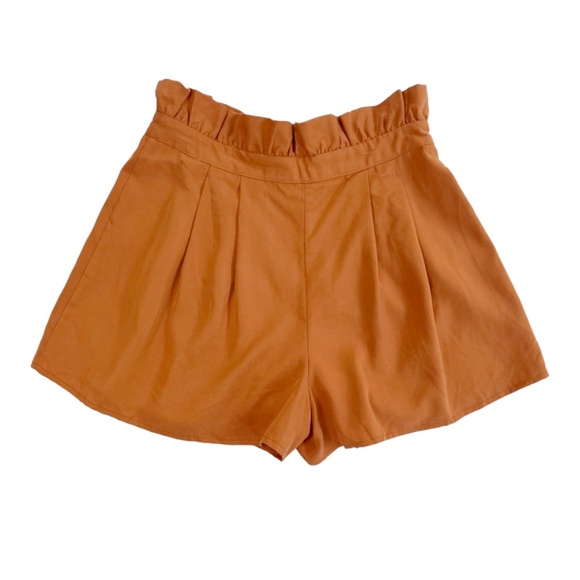 Lovers + Friends Paperbag Tati Shorts Rust Medium - Picture 9 of 13
